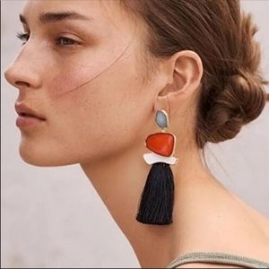 Zara black tassel Earrings